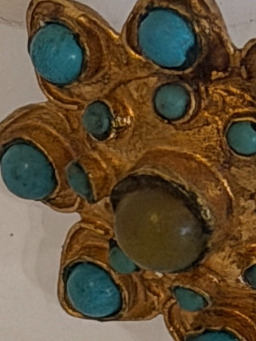 Traditional Turkish Ottoman Earrings Costume 24kt Gold over bronze - Picture 6 of 6
